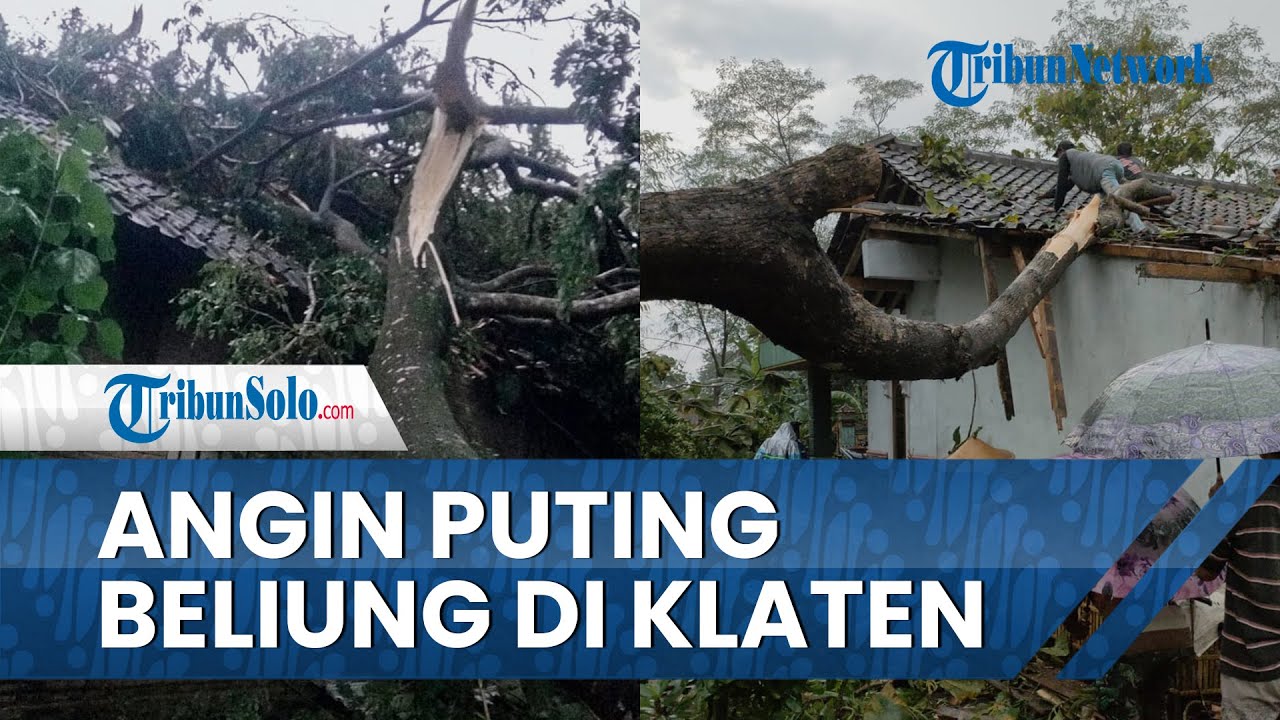 4 Kecamatan di Klaten Diterjang Angin Puting Beliung, Banyak Pohon Roboh hingga Timpa Rumah Warga
