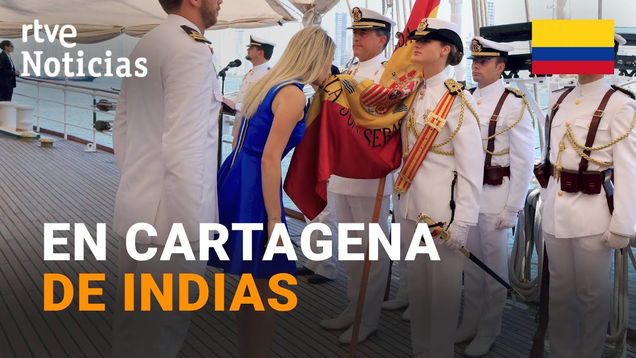 PRINCESA LEONOR: ABANDERA la JURA CELEBRADA a BORDO del JUAN SEBASTIÁN de ELCANO | RTVE Noticias
