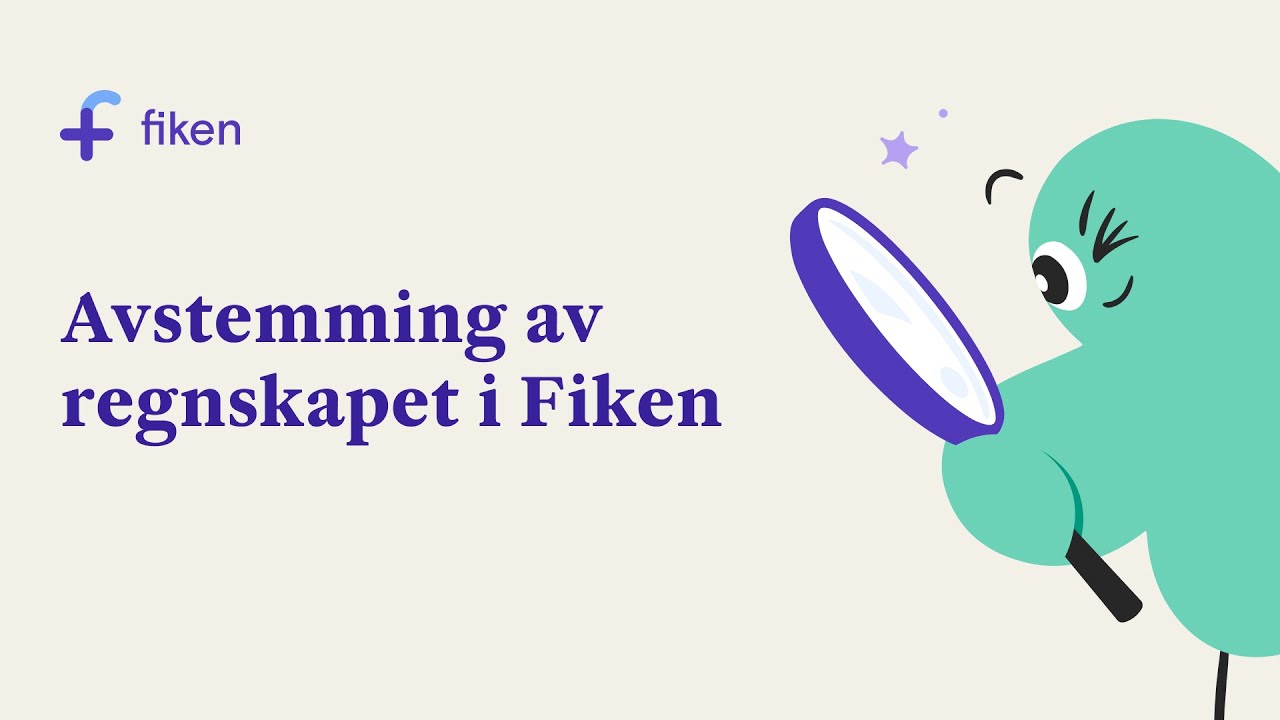 Avstemming av regnskapet i Fiken