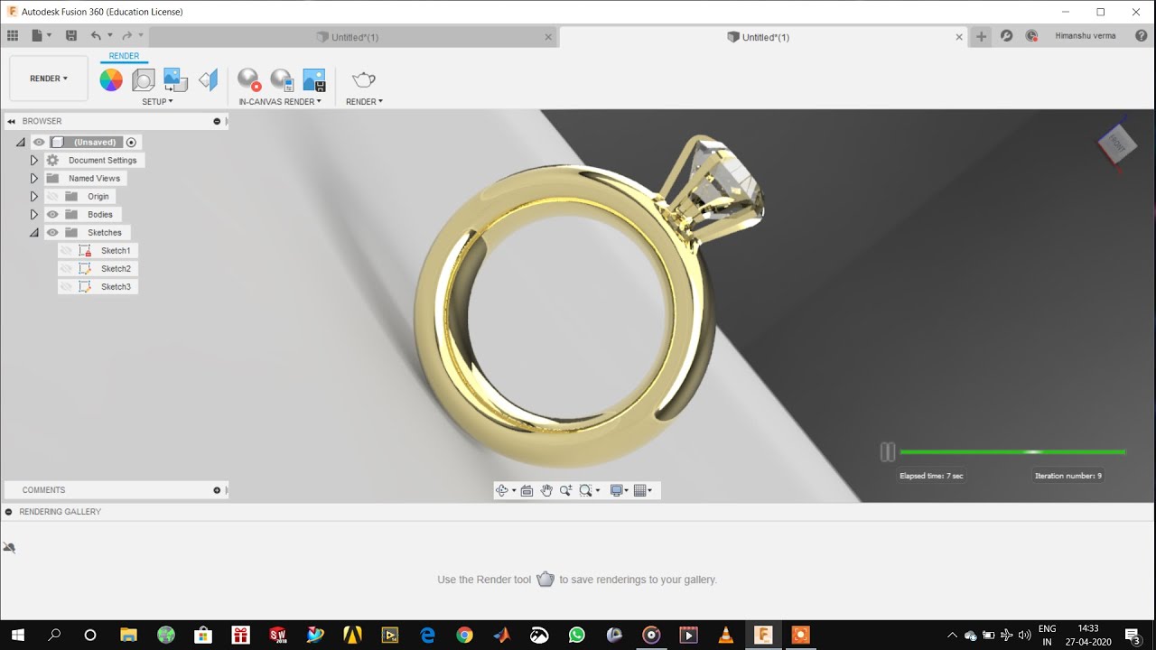 Diamond Ring design || Autodesk Fusion 360 || Tutorial 6 || Mech Dude