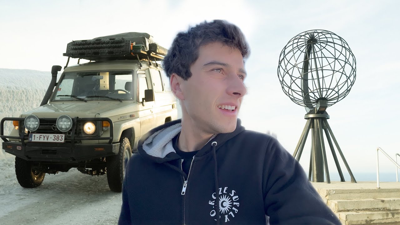 Apr&egrave;s 4000km j'arrive au  point le plus au NORD de L'EUROPE en 4x4 am&eacute;nag&eacute;.