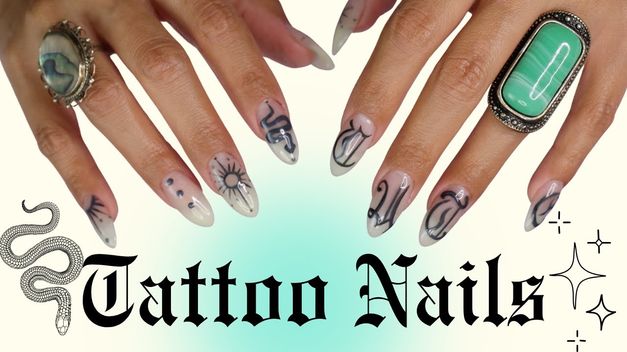 ✨ 🖤Tattoo Nails / Making art for my sanity 🖤✨