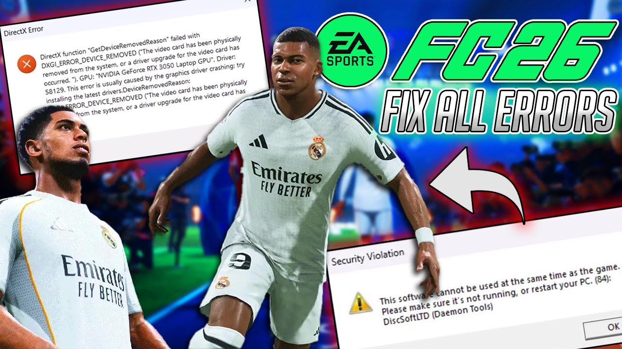 Как исправить ошибки EA Sports FC26 — исправление сбоев, нехватки видеопамяти и ошибок черного эк...