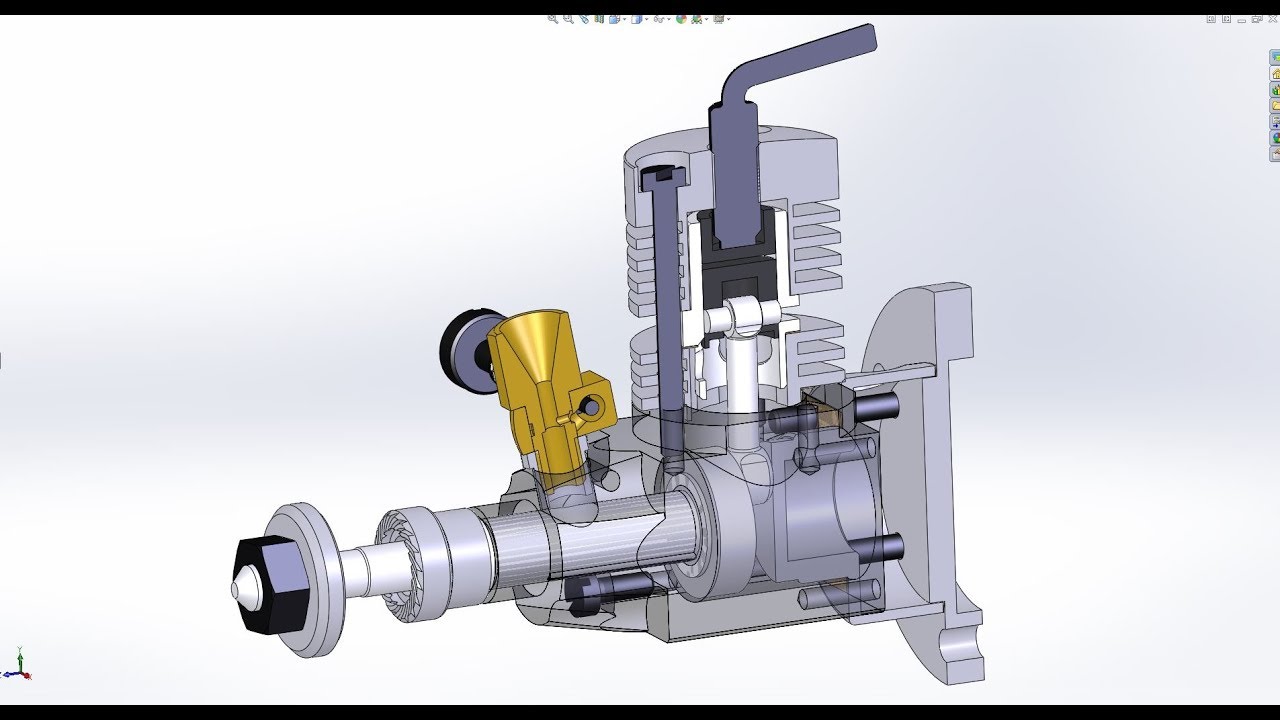 AE 0.1CC Diesel Engine in Solidworks