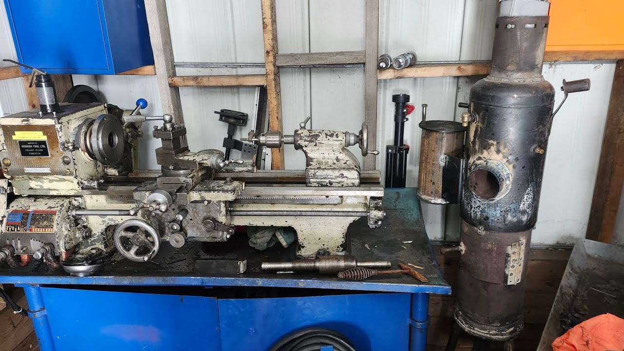 Shed shop update (lathe/oil furnace)