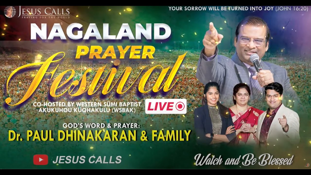 Day 2: Nagaland Prayer Festival with Dr Paul Dhinakaran and family at Agri Expo ground