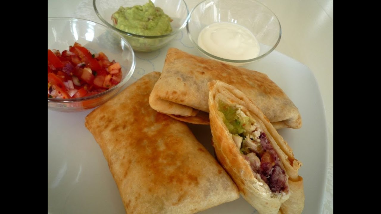 Chicken Chimichangas (Frittierte Burritos mit Hähnchenbrustfilet)