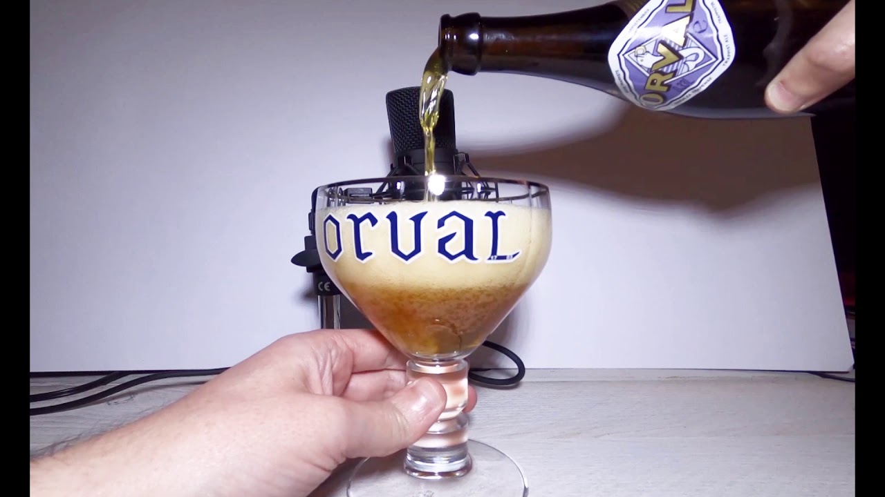 Trappist beer - Orval! How to pour it in. ASMR-style.