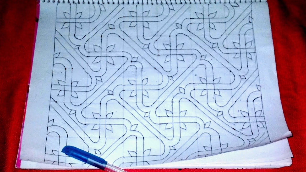 How to draw nokshi katha design // Beautiful nokshi katha design // Art Studio Nokshi