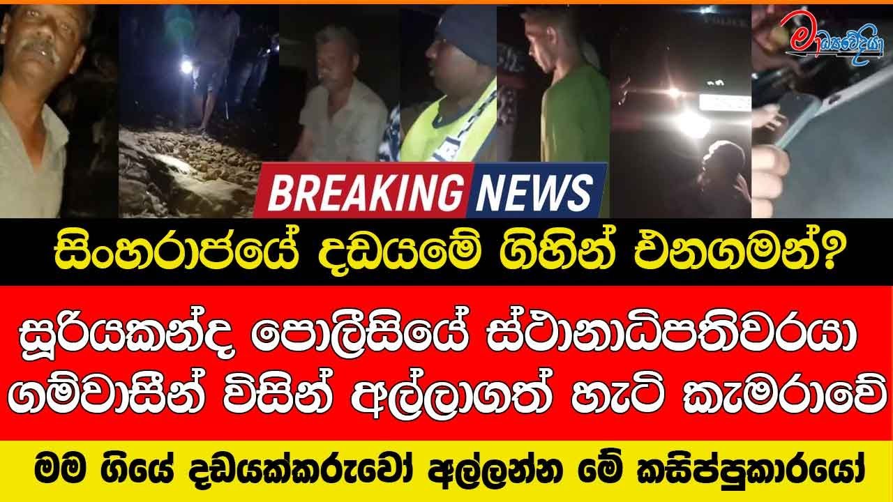 සිංහරාජයේ ද#ඩයමේ ගිහින් එනගමන්? සූරියකන්ද පොලිස් ස්ථානාධිපතිව ගම්වාසීන් විසින් අල්ලාගත් හැටි කැමරාවේ