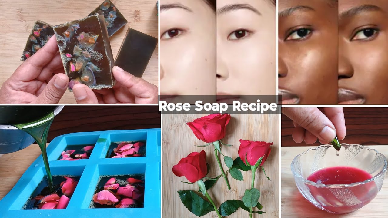 Rose Handmade Soap || natural rose soap with natural essential oil & vitamin E