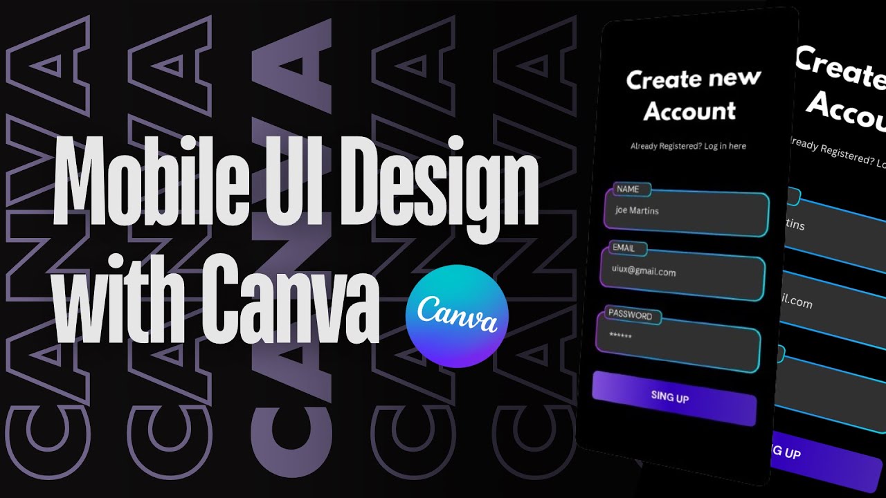 How to design a login form for mobile with Canva