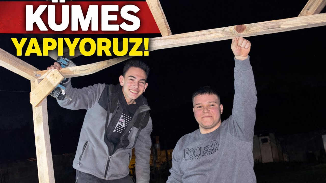 BU GÜN KÜMES YAPMA GÜNÜ YENİ KÜMES YAPIYORUZ..#kümesyapımı #keşfet #tavuk #horoz #köy #hobibahcesi 