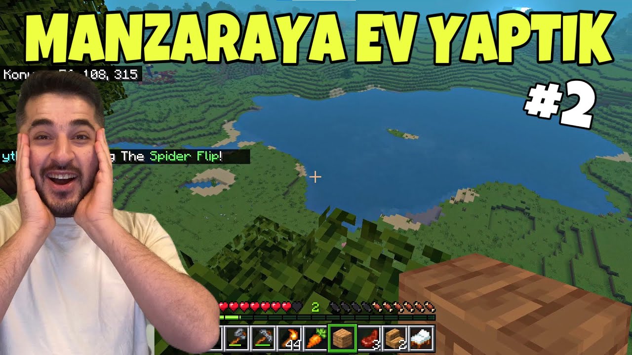 BARINAK YAPTIK, UFAKTAN KEŞFE ÇIKIP YİYECEK DEPOLADIK! -MINECRAFT SURVIVAL (2)