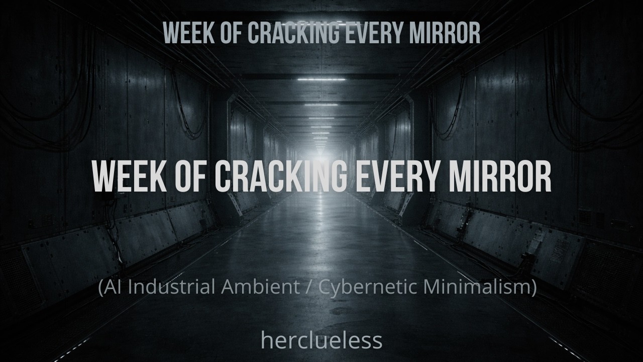 week of cracking every mirror | herclueless (AI Industrial Ambient / Cybernetic Minimalism)