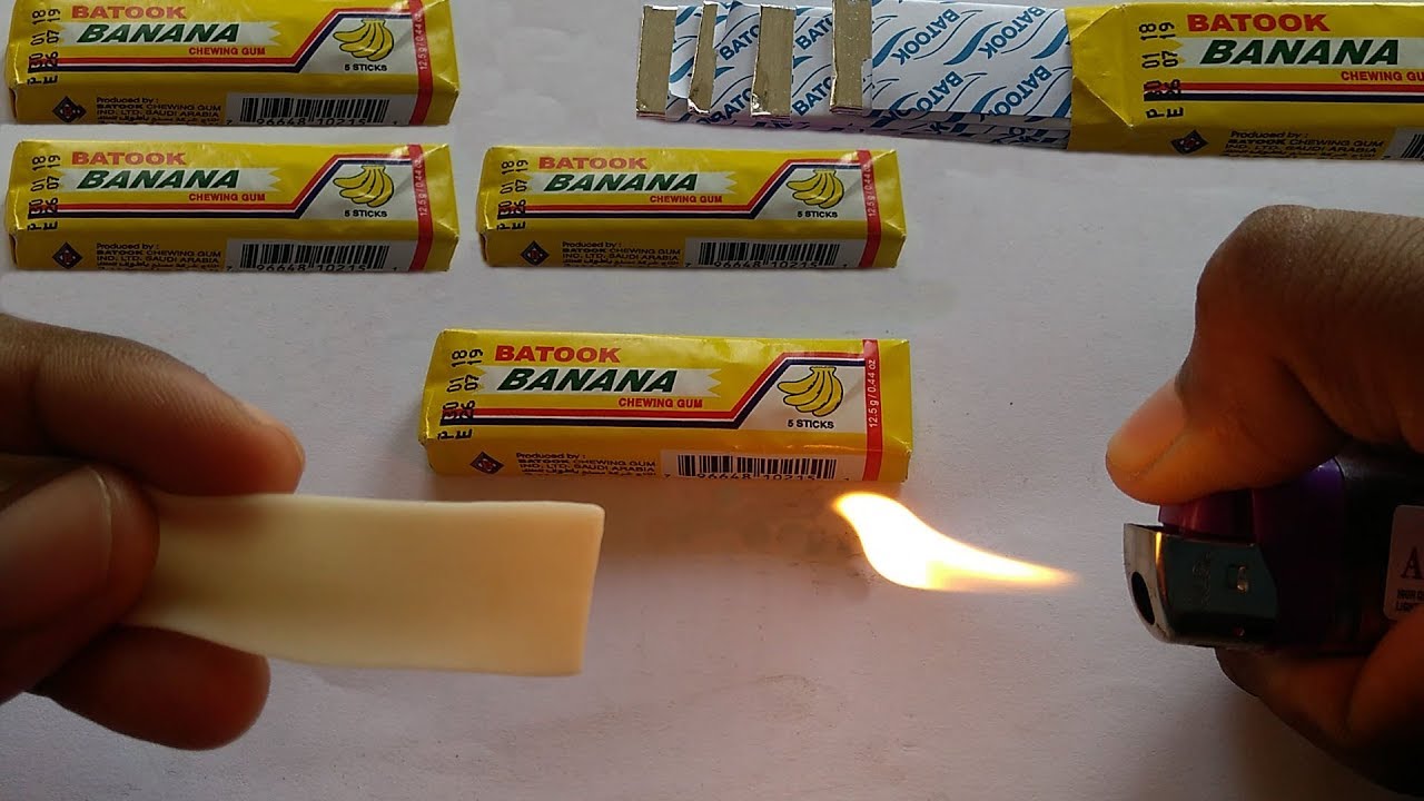 Burning out a chewing gum experiment