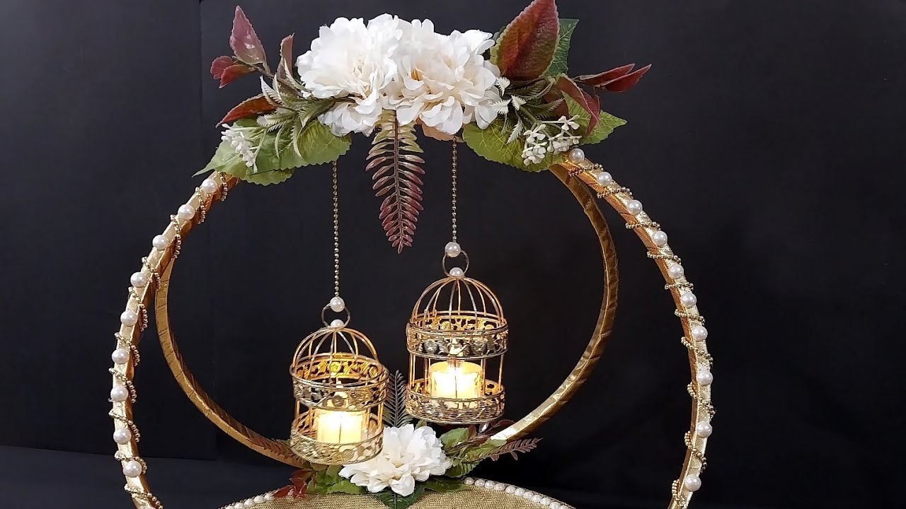 Engagement Ring Plate/Mirror Tray Decorations/Candle Holder Cage Mirror Tray Design/Ring Try Desing