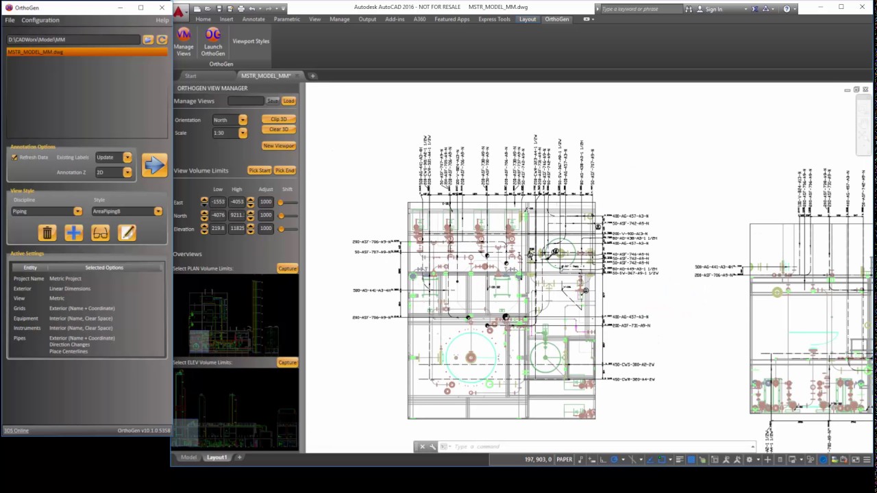 OrthoGen for CADWorx OverView