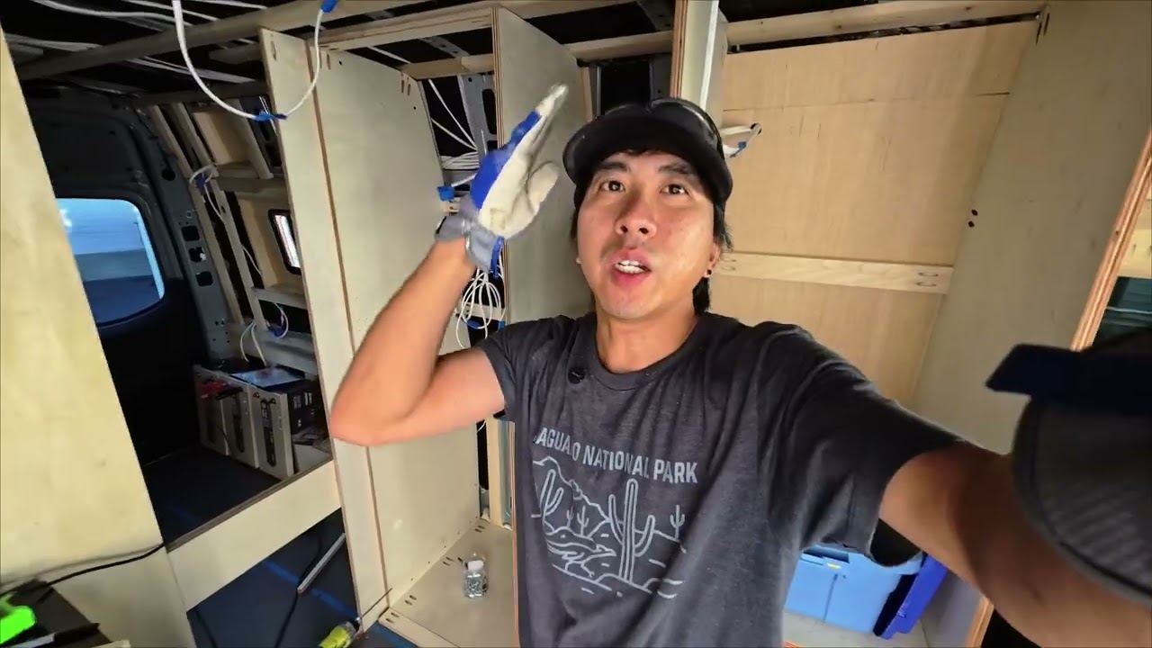 Closet (Partially) Done in Our DIY Sprinter Van Build