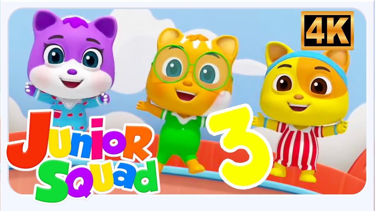 Junior Squad - Năm Chú Mèo Con | Nhiều Video Học Tập Cho Trẻ Em