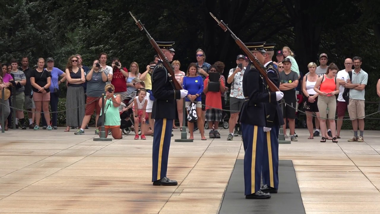 FULL HD - Changing of the Guard ceremony,  Arlington Cemetery, VA, USA.