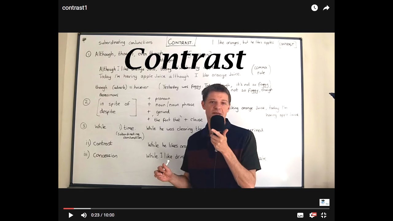 Linking words of contrast