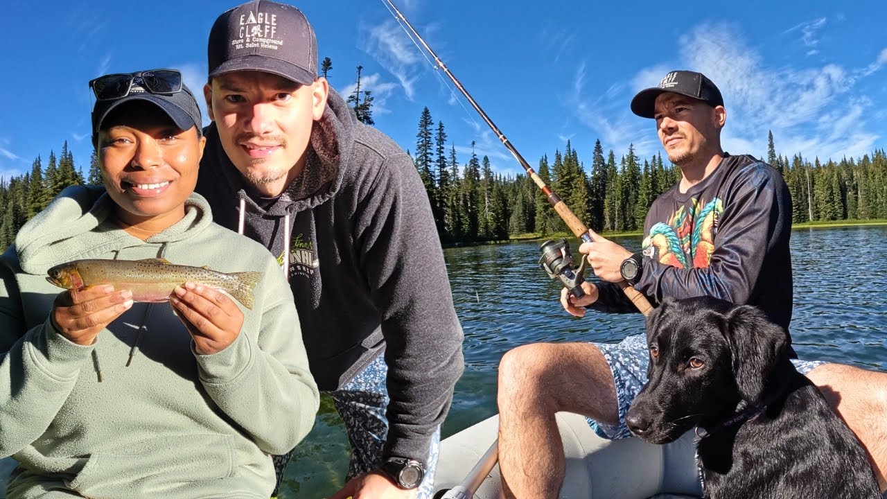 Overnight Camping, Fishing, Catch & Cook at a Remote Mountain Lake