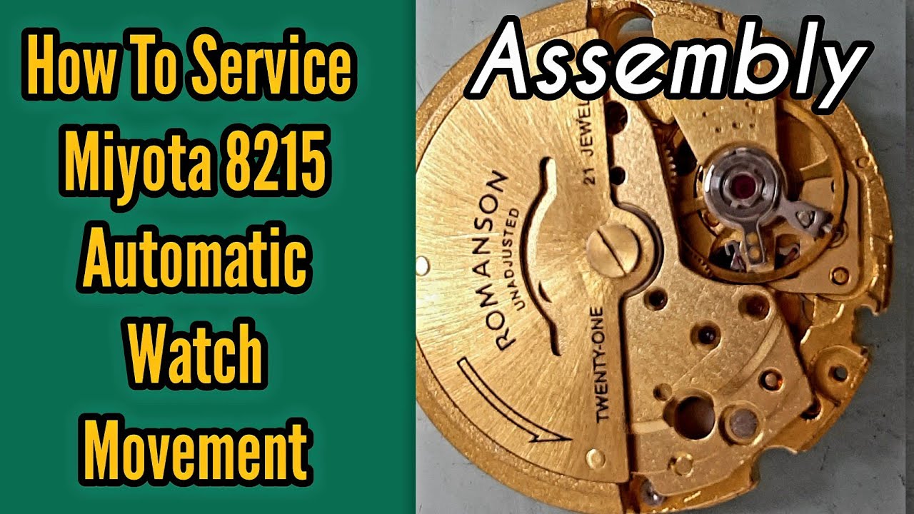 How To Service a Miyota Citizen 8215 Automatic Watch Movement | Part-02 | Watch Repair Channel