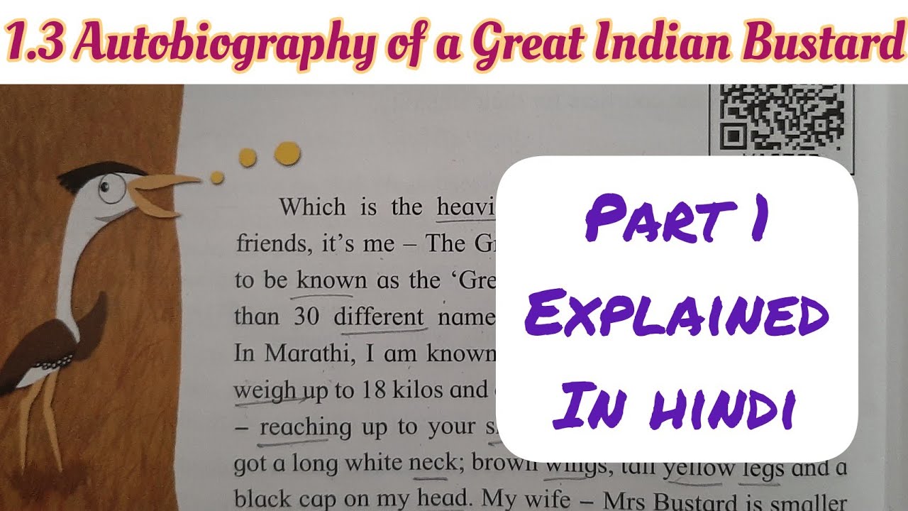 6th Std - English - Chapter 1.3 Autobiography of a great Indian bustard explained in hindi - Class 6
