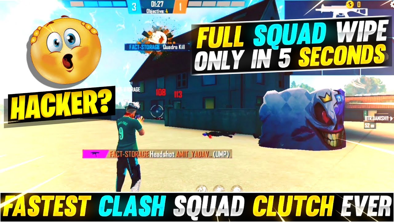 1 vs 4 Fatsest Clutch World Record | Free Fire Fastest Squad Clutch #freefire #shorts #worldrecord