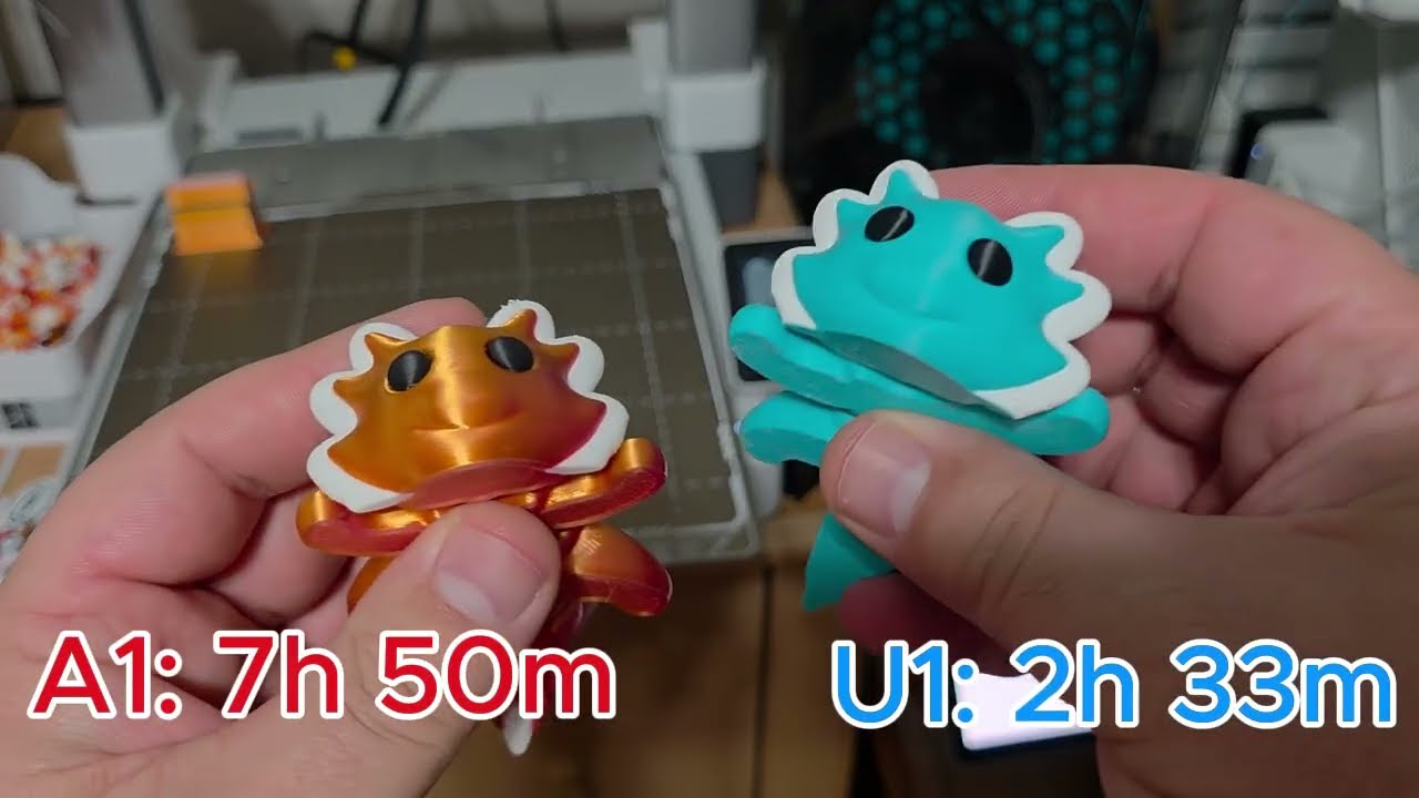 2nd Bambu A1 vs Snapmaker U1 comparison  Easy print multi color over 180 color changes
