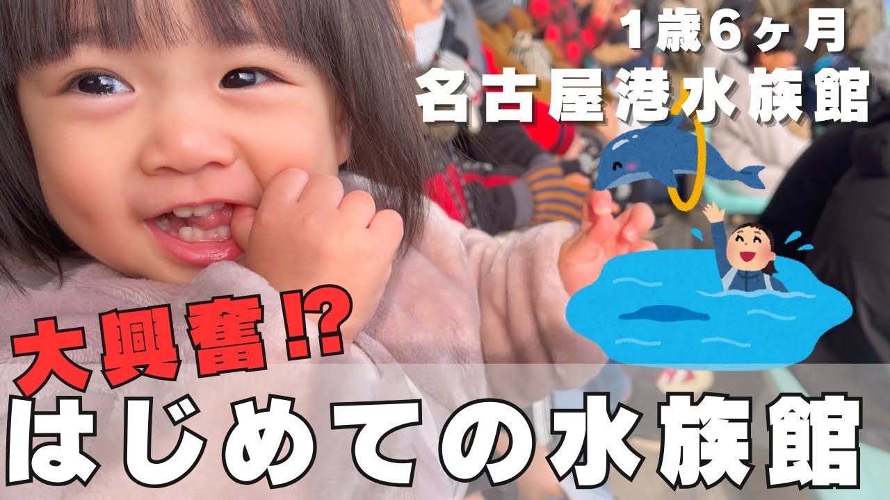 【大興奮‼️】人生初の水族館の我が子が興奮しすぎてやばい⁉️