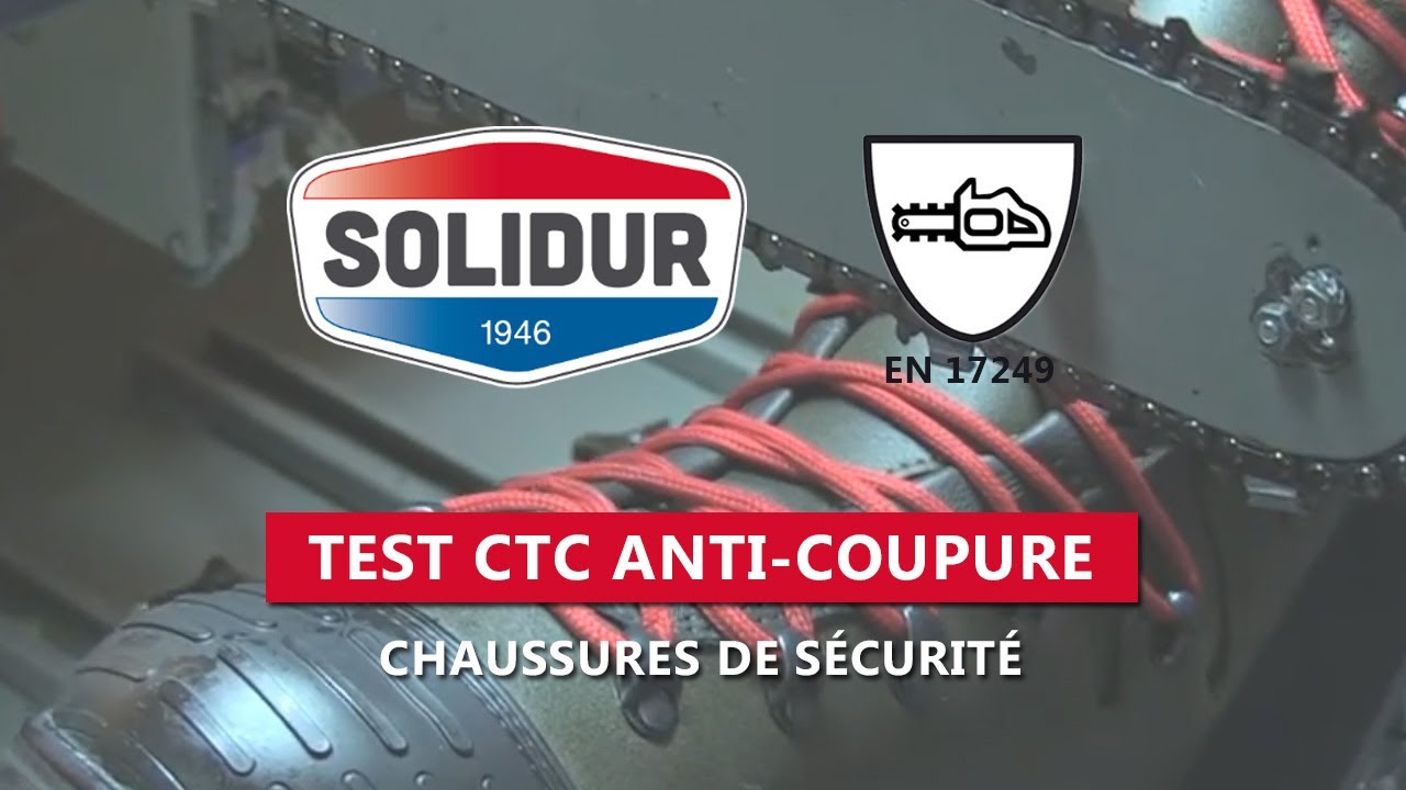 Test du CTC sur chaussures anticoupures SOLIDUR Classe 3