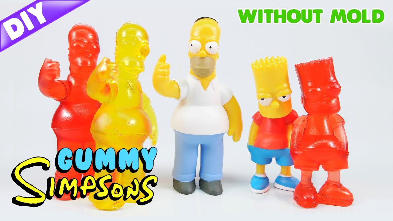 How to Make Gummy Simpsons ! No Mold Jelly l Satisfying Video