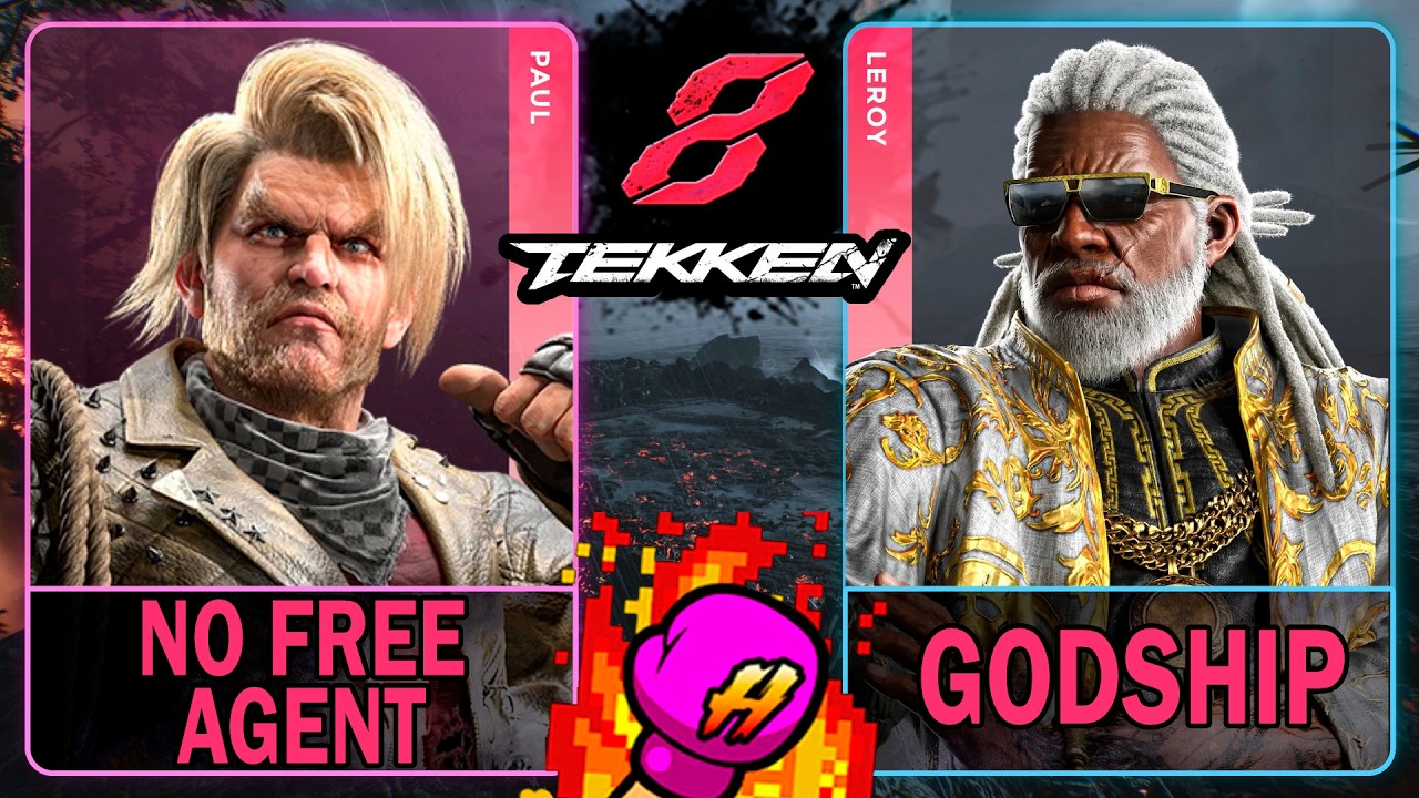 Tekken 8 No Free Agent (Пол) против Godship (Лерой)🥊 鉄拳8🥊4K 60K🥊T8 🥊TK8🥊#tekken