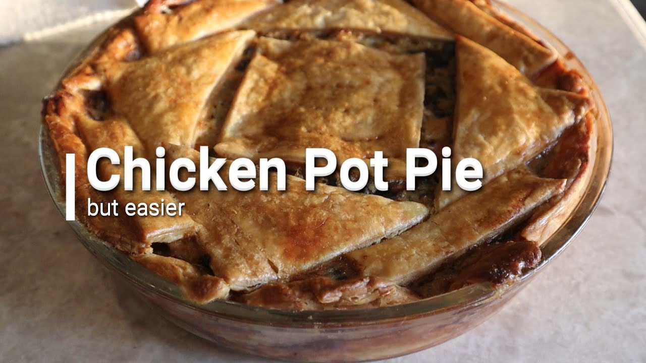 Shortcut Chicken Pot Pie-فطيرة الدجاج والخضار HappyKittyKitchen