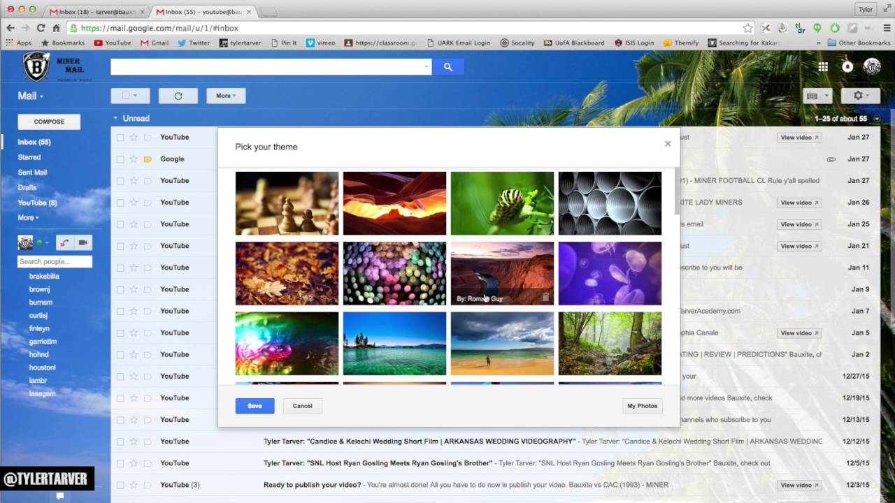 HOW TO CHANGE YOUR INBOX BACKGROUND IN GMAIL