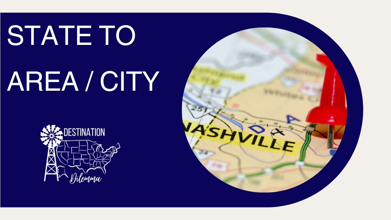 How do I narrow down state to an area or city?