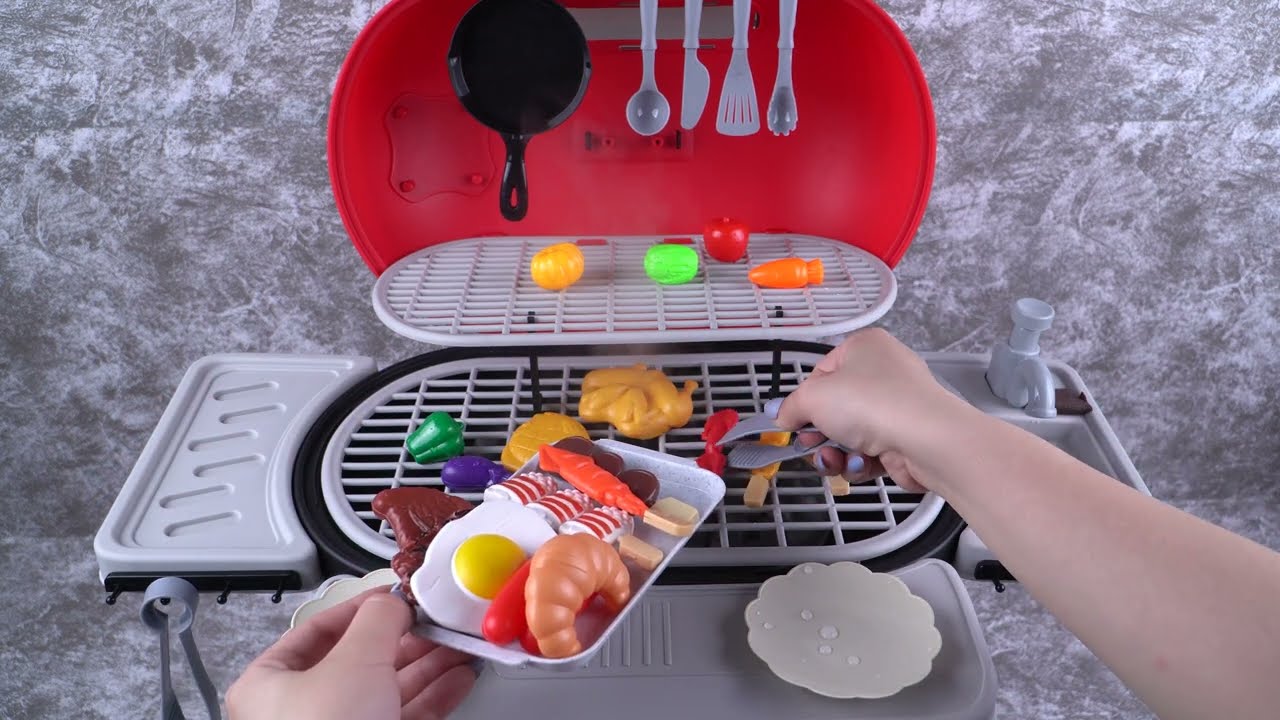🍩 Toy ASMR 🍩 Realistic Barbecue Toy Set ASMR || 순수한 휴식 💝