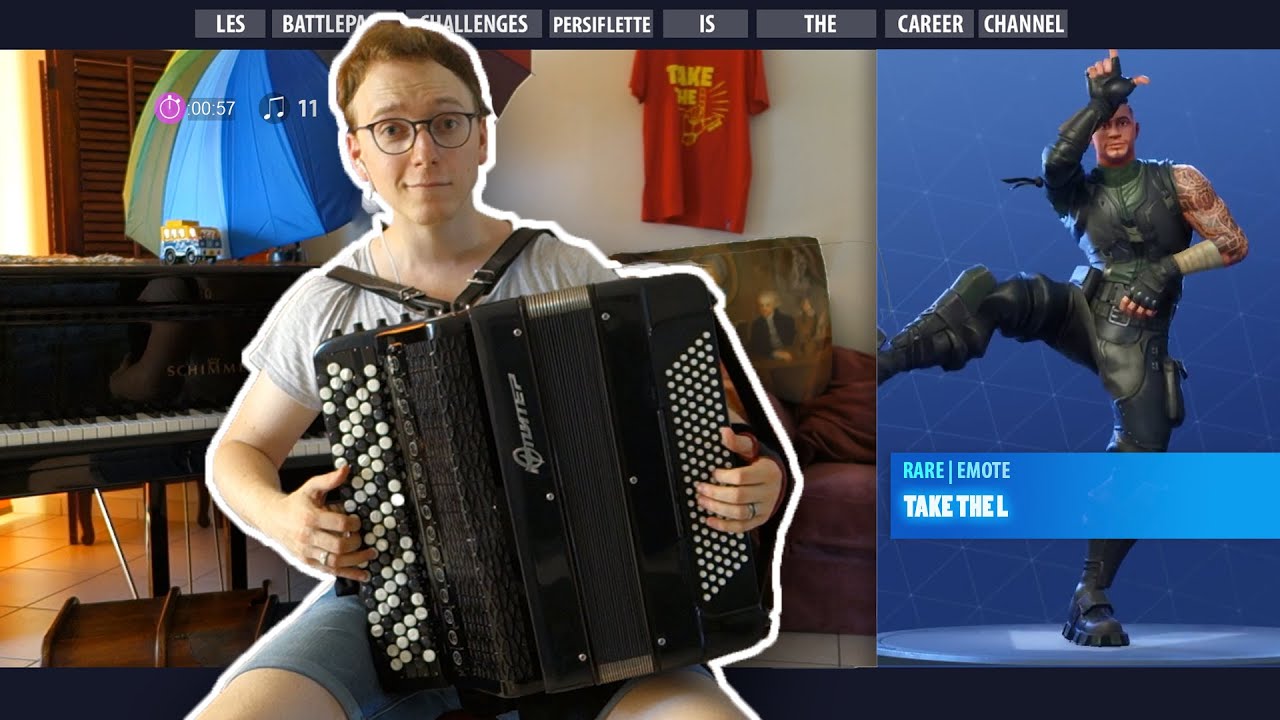 Fortnite - 15 Dances & Emotes...but with ACCORDION ! [Cover]