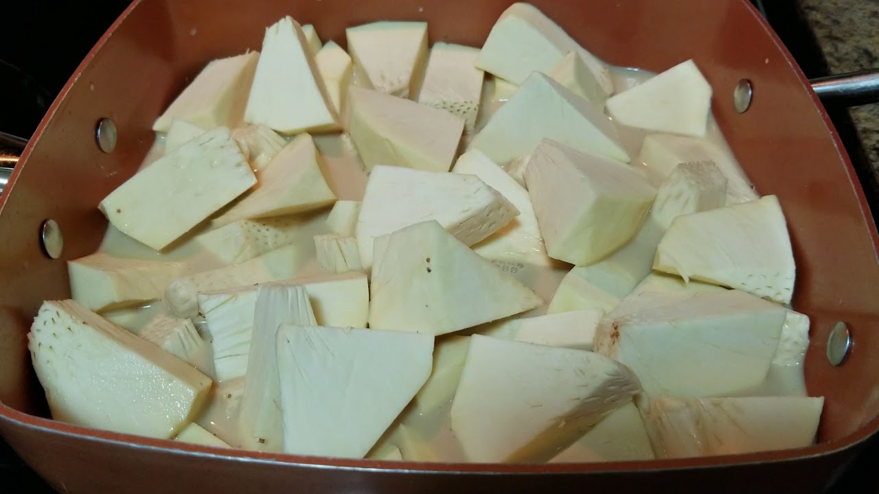 BREAD FRUIT ( KOLO) WITH COCONUT MILK AND BROWN SUGAR