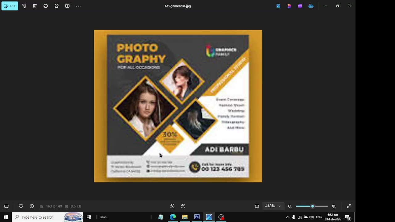 Create Post with Shape Browna and Grey in Adobephoto Shop