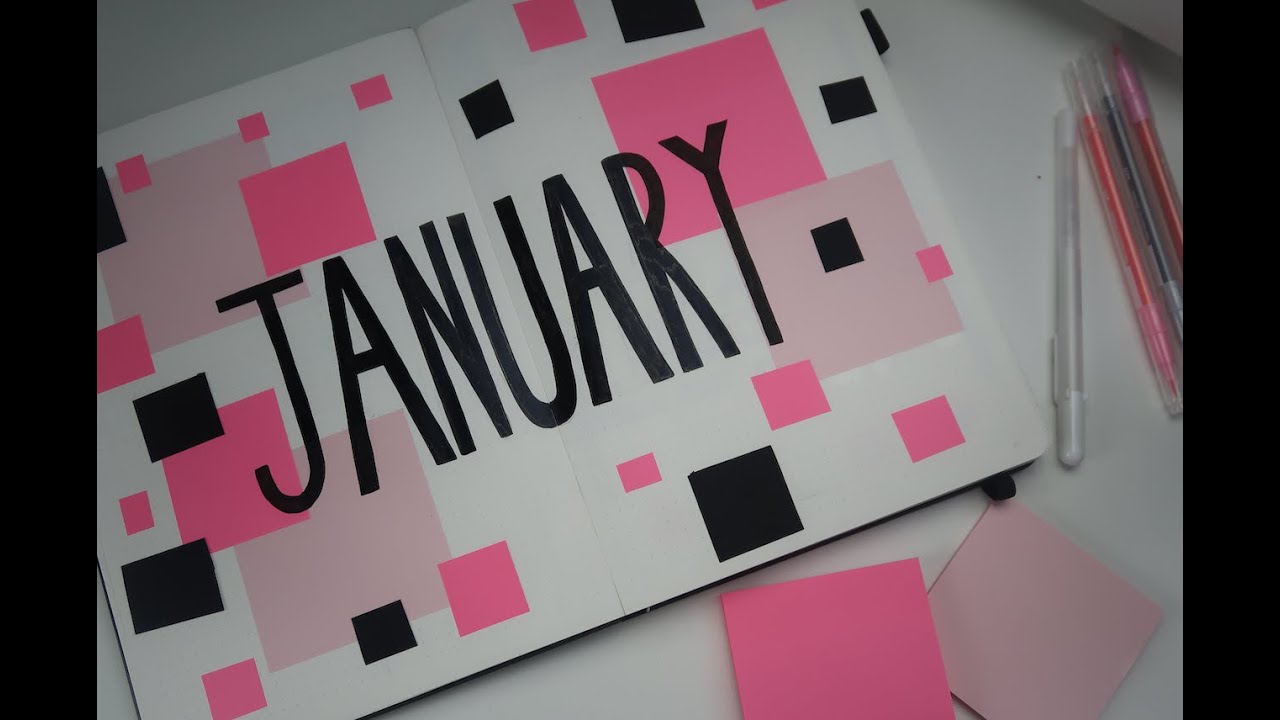ASMR | January 2020 [Plan With Me!] Relaxing Bullet Journal Design