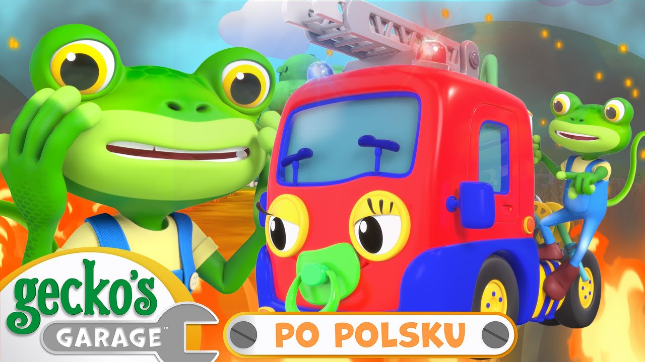 Mała Tirka gasi pożar | Warsztat Gekona | Bajka dla dzieci po polsku | @GeckosGaragePoPolsku
