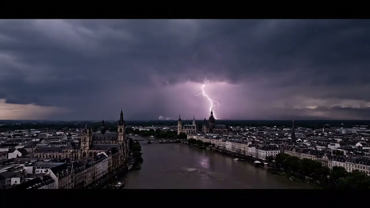 ⚡Hailstorm Hits Namur, Belgium | Intense Thunderstorm & Heavy Rain 🌧️🌩️