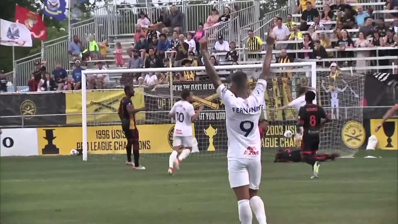 Jeremy Kelly with a Goal vs. Charleston Battery
