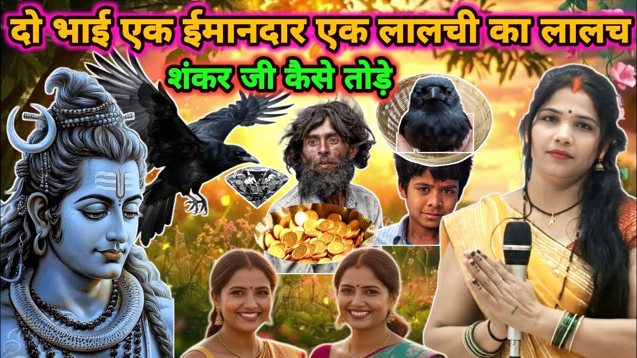 ईमानदार भाई और लालची भाई का कथा|shiv charcha katha|shiv charcha geet|shiv guru bhajan|#katha