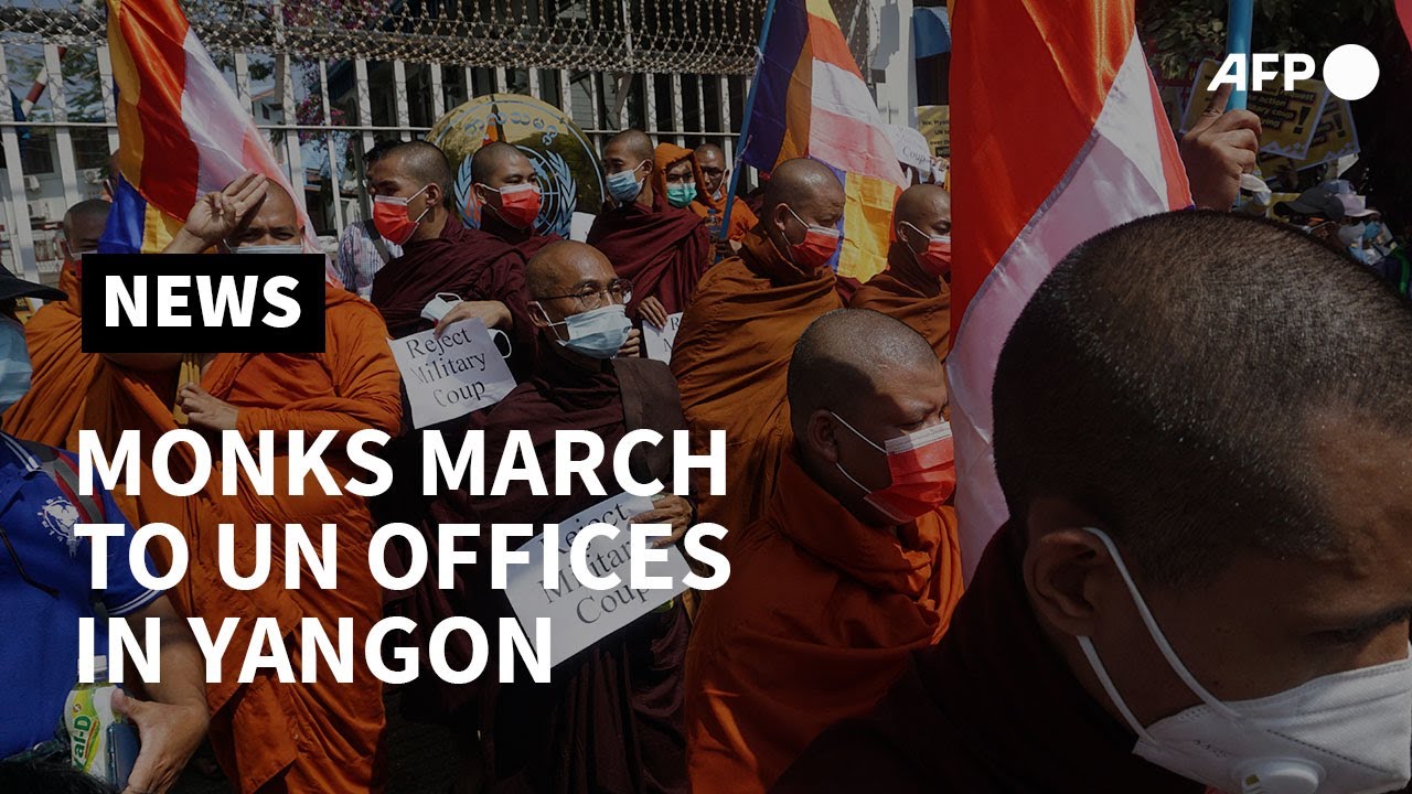 Saffron Revolution monks march to UN office in Myanmar protest | AFP