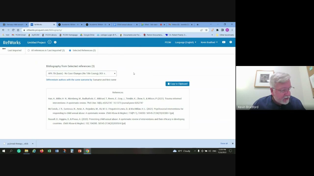 Formatting Your Paper and Bibliography in APA Style, Using RefWorks and APA Writer