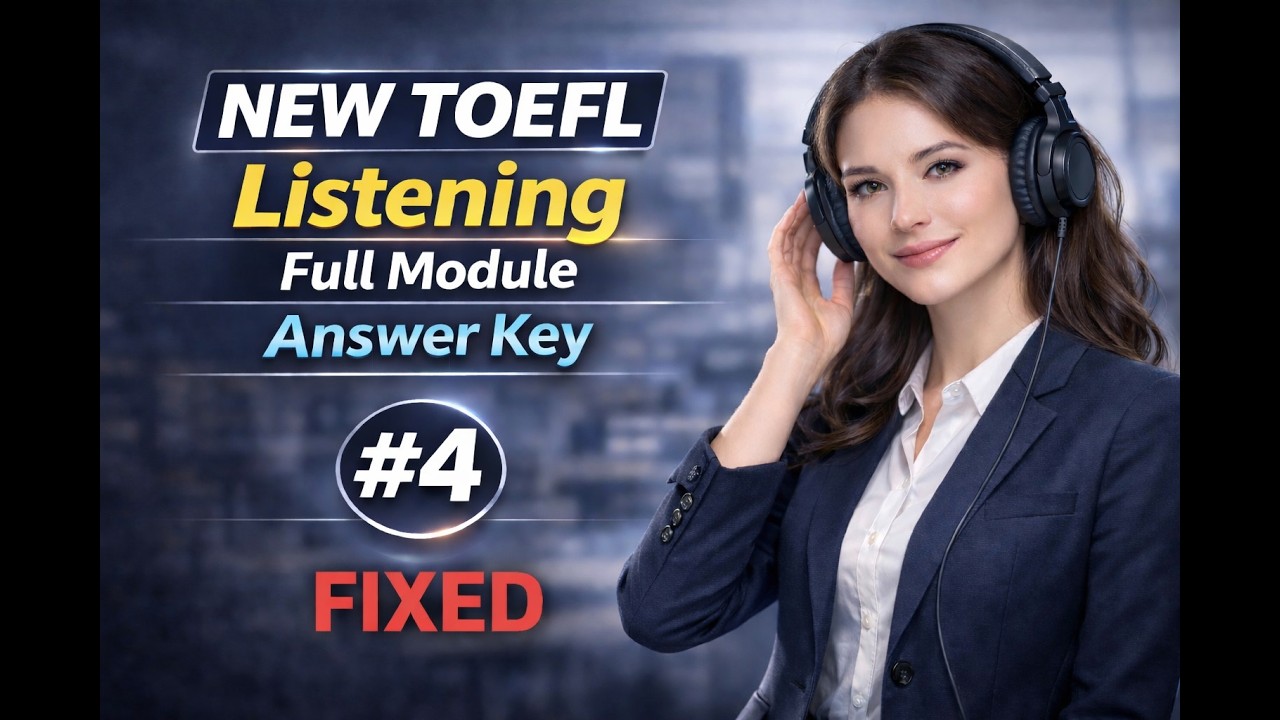 FIXED: NEW TOEFL Listening Full Module #4｜新形式 完全模試＋Answer Key（2026対応）